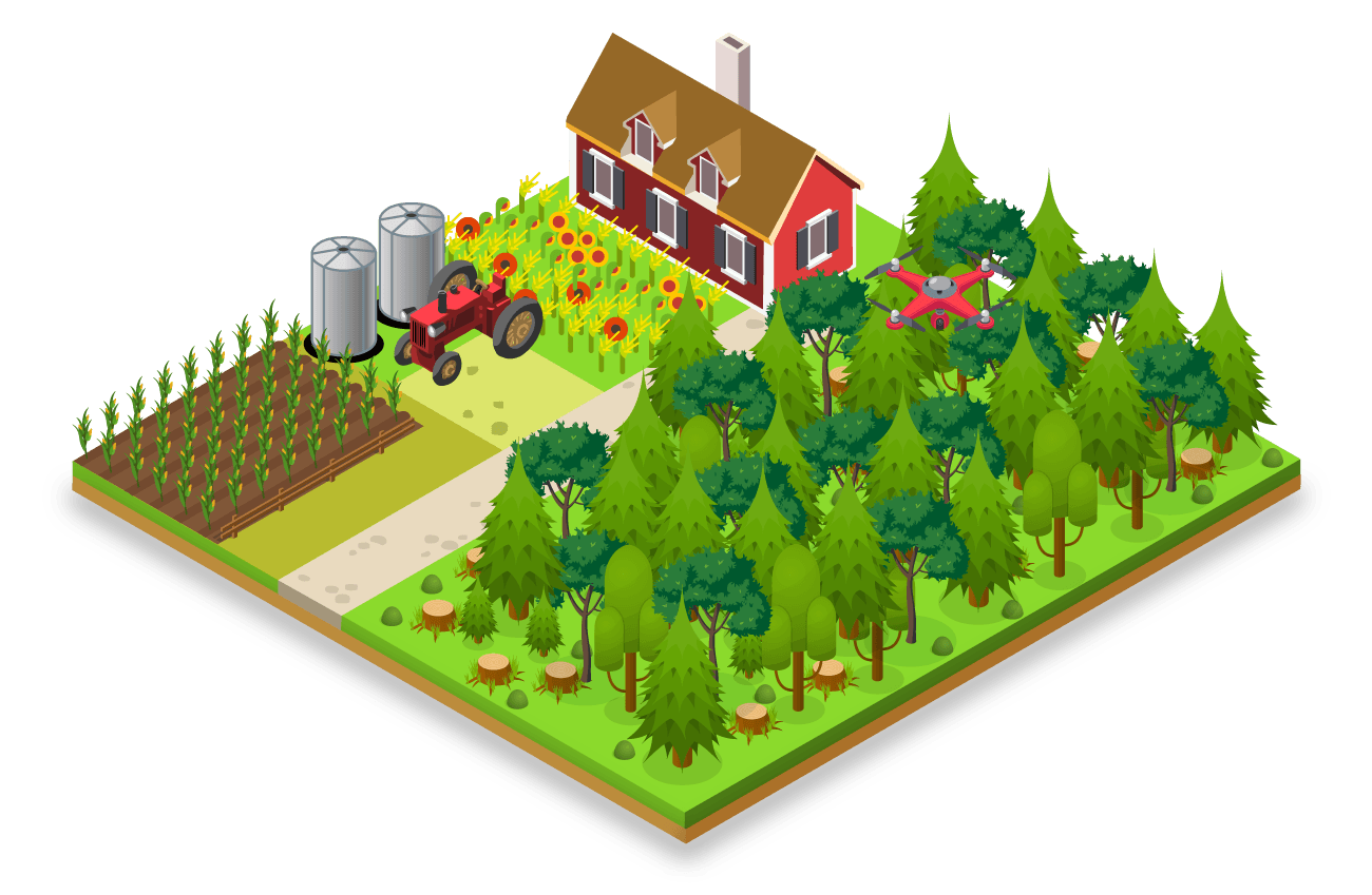 food and agriculture isometric DAL