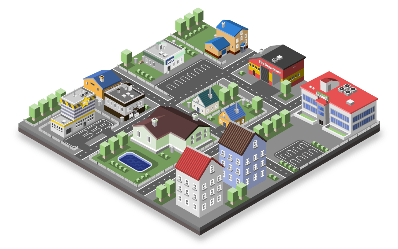 smart cities and government isometric